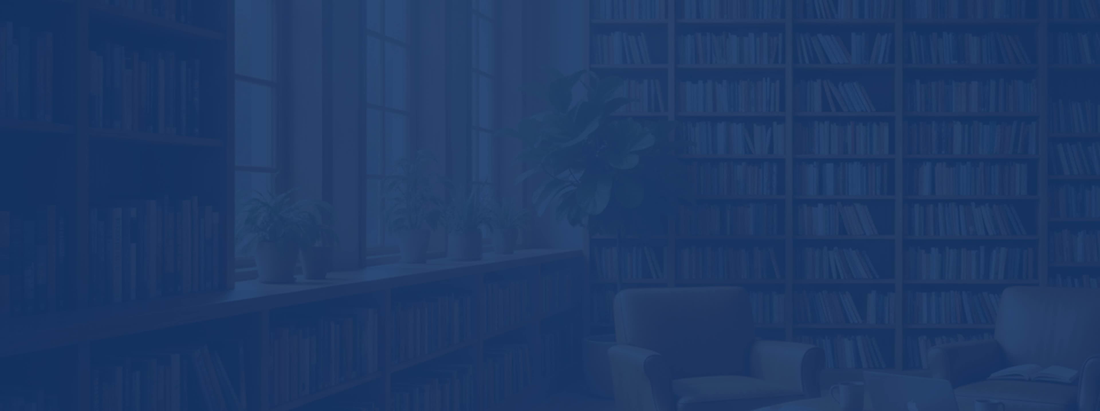 Rak buku bertingkat di perpustakaan sebagai gambaran koleksi Knowledge Library Tomazz